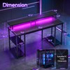 ODK 48 inch Gaming Desk with LED Lights & Power