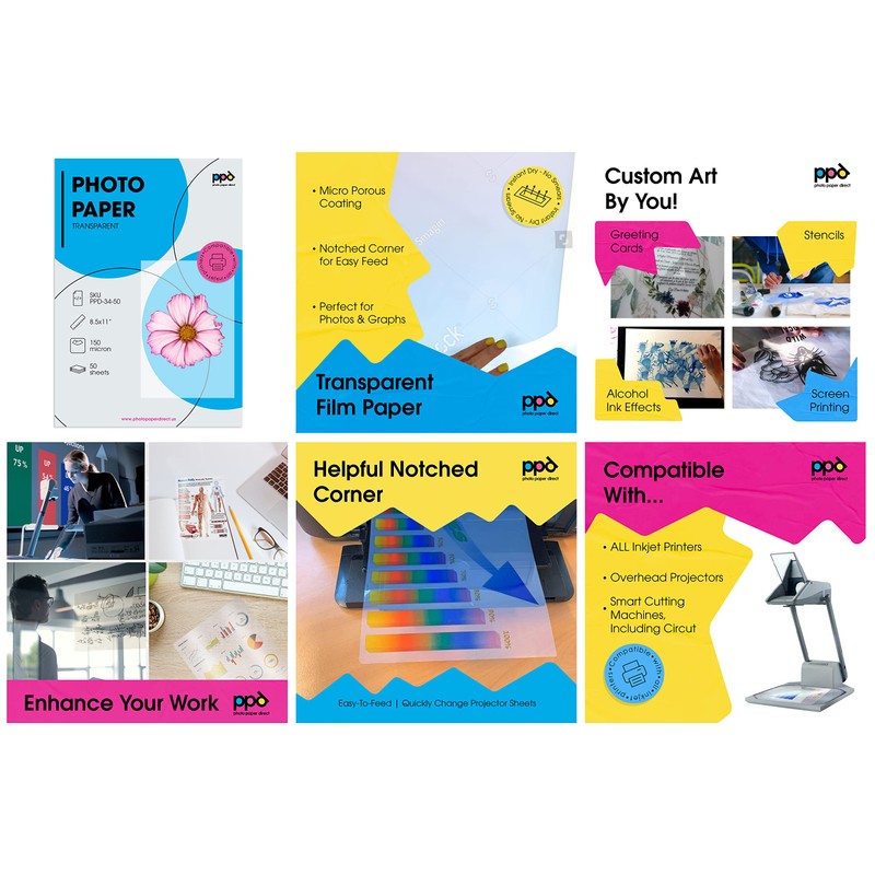 PPD 10 x A4 Inkjet Premium Overhead Film for Full-Colour