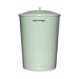 MARKSON 13 Gallon Metal Trash Can with Lid Outdoor Galvanized Steel Green