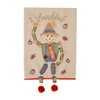 Mud Pie Thanksgiving Dangle Leg, Scarecrow, 21" x 14"