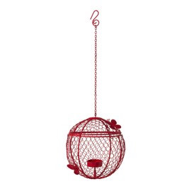 Grasslands Road Garden Shed Metal Sphere Lantern Tealight Holders with Butterfly Embellishments, Blue/Green/Yellow/Red, Set of 4