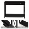 Treocho Oxford Design Console Table with Drawer and Storage Shelves,