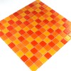 Glass Mosaic Tiles Red Orange Yellow