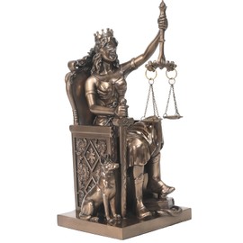 Magicsculp-The Lady Justice Statue - Greek Roman Goddess of Justice-Crown and Throne Goddess- 11inch Collectible Figurine Statues