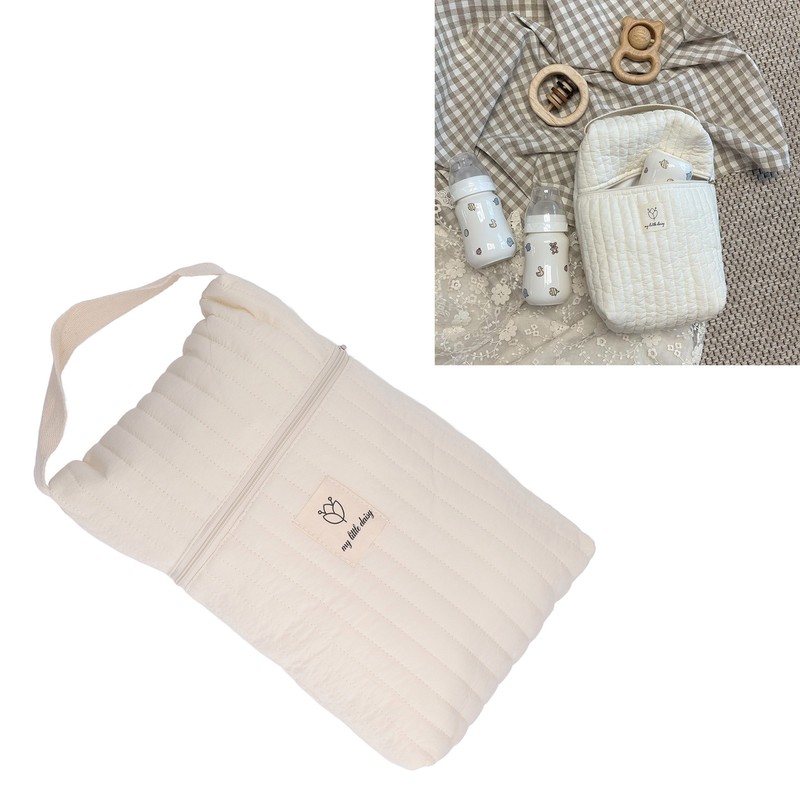 Diaper Bag Organizing Pouch Exquisite Portable Handheld Large Capacity Cotton