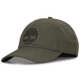 Timberland Soundview Dark Green Baseball Cap for Boys 7-14, Cotton Canvas, Adjustable, Lightweight & Durable, One Size