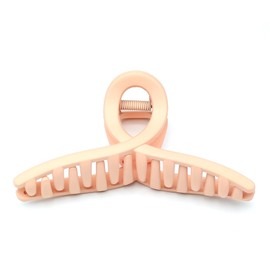 QinGoo Large Mat Hair Clip, Pink, Tightly Rolled, Hair Clip, Hair Accessory, Cute, Stylish, Korean Resin, 1 Piece, 3.9 inches (10 cm) (Baby Pink)
