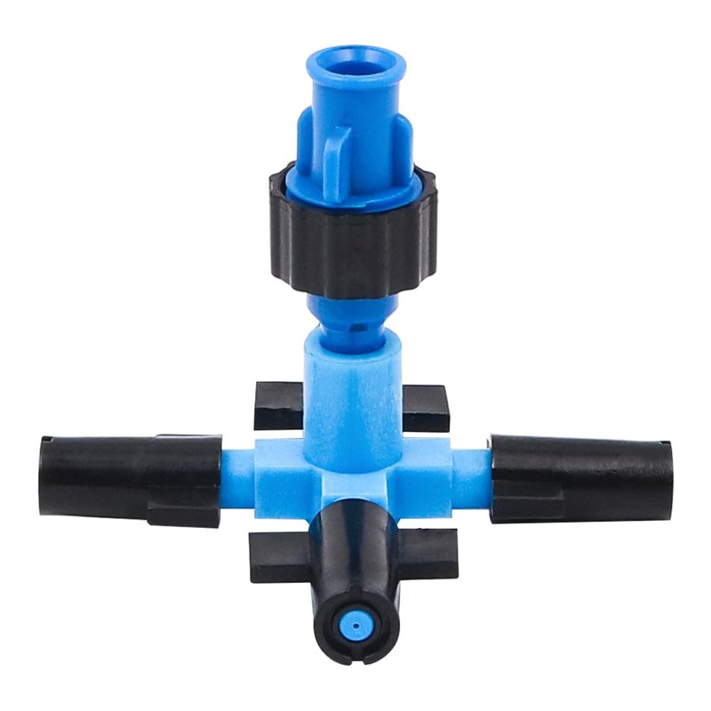 ZONADAH Automatic Drop Irrigation Sprayer 4 Way Cross Atomizing Nozzle