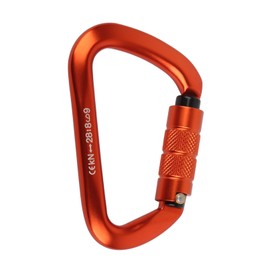 Durable Aviation Aluminum Auto Lock DShape Carabiner Safe for Outdoor Climbing Camping(Orange )