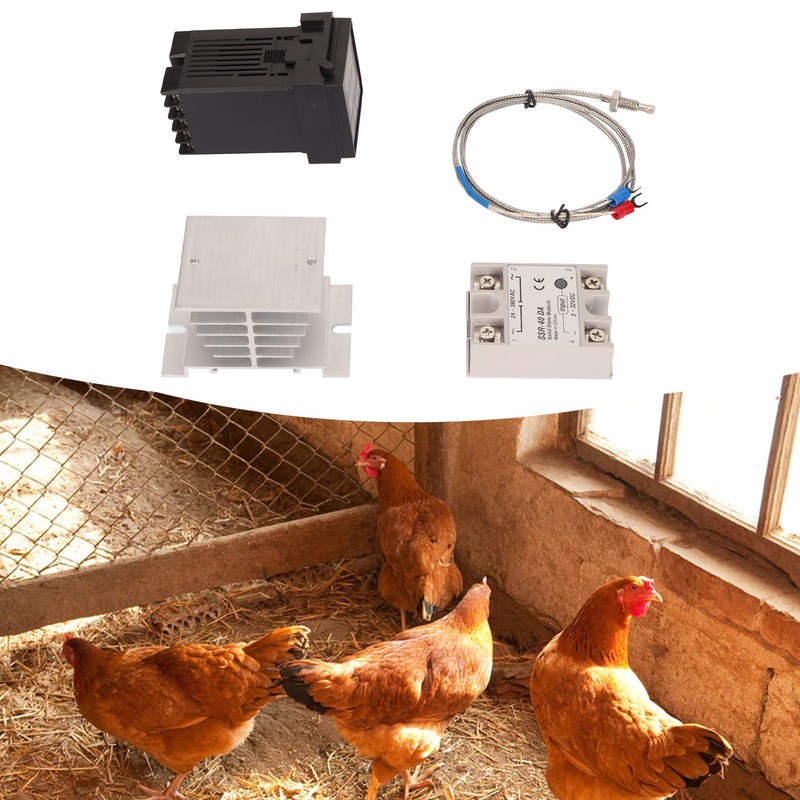 Digital PID Thermostat Air Heater Temperature Controller K Thermocouple SSR