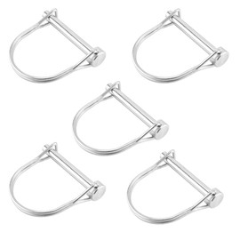 Hsthe Sea 5 Pieces Foldable Pipe Cotter Pin 6 x 70mm with Round Carbon Steel Galvanized Latch Shackle a Sturdy Coupling Safety Cotter Pin for Farm Lawn Garden