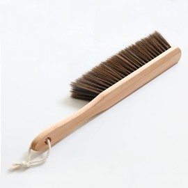 Hand Broom Horse Hair Brush with Wood Handle Dust Brush Counter Duster Brush Bench Dustpan Brush for Counter Bed, Woodworking,Gardening, Furniture Cleaning