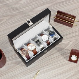 GLOBAL KA Elegant Wooden Lacquered Watch Case，Watch Box，Watch Display Case， Watch Organizer for Men