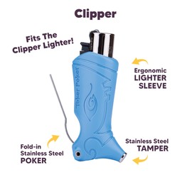 Toker Poker - Clipper Lighter Case Multi Tool, Alice Collection - Red Queen, All Inclusive Tool for Camping and Other