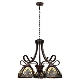 Chloe Lighting Liaison Victorian-Style 5-Light Antique Dark Bronze Finish Large Chandelier 25" Wide
