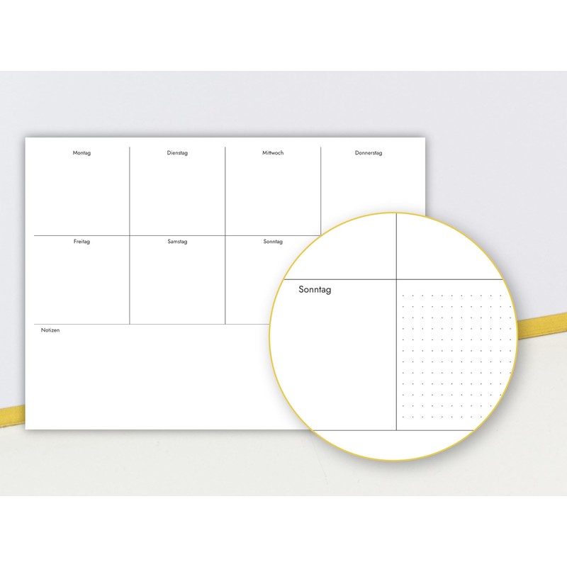Dany Marcus Notepad with Gold Cut, Weekly Planner, Gift Office,