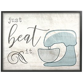 Stupell Industries Just Beat it Egg Beater Framed Giclee Texturized Art, 11 x 1.5 x 14, Multi-Color