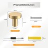 ZOCONE 12PCS Gold Drawer Knobs, 29mm Round Cabinet Knobs with