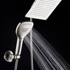 DreamSpa Ultra-Luxury 9" Rainfall Shower Head/Handheld Combo. Convenient Push-Button Flow