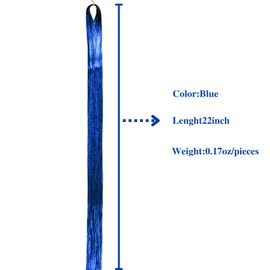 Blue Hair Tinsel Hair Extensions Fairy Tinsel Hair for Women Girls Glitter Tinsel Heat Resistant