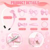 SAWINDA 20Pcs Pink School Hair Accessories Set for Girls Uniform