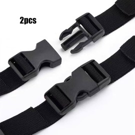 Vroxdrez Pack of 2 Adjustable Chest Strap for Backpack - Heavy Duty Webbing in Black, Ideal for Outdoor Sports, Travel, Trekking, Running, Adjustable with Quick Release
