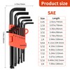 DAKCOS 13 Piece Imperial Hex Key Set Allen Hex Hexagon