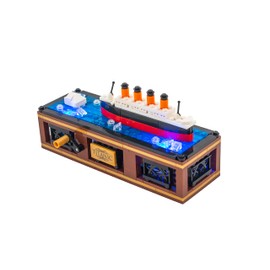 Brick Loot Iceberg Titanic Juego de bloques de construcción con kit de luz y movimiento, modelo de barco de juguete, juegos de ladrillos de construcción para adultos o niños de 6 años +, decoración