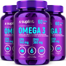 Omega 3 de Aceite de Salmón 3420 mg  EPA, DHA y Vitamina E  Suplemento Natural para Corazón, Cerebro y Articulaciones  Sin Gluten, Sin OGM  60...     