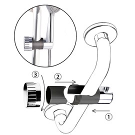 YOO.MEE ADA Grab Bar Hand Shower Bracket, Only Fit Diameter 1.25'' (32mm) Safety Grab Rail, Split-type design in 5 seconds Easy Installation