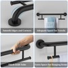 Matte Black Grab Bar 24 Inch w/Towel Holder, iHansee Stainless