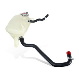 HY3014121 Factory Style Car Coolant Overflow Reservoir Tank with Cap and Hose Compatible with Elantra 1.4L Turbo 2017-2020, Bare White