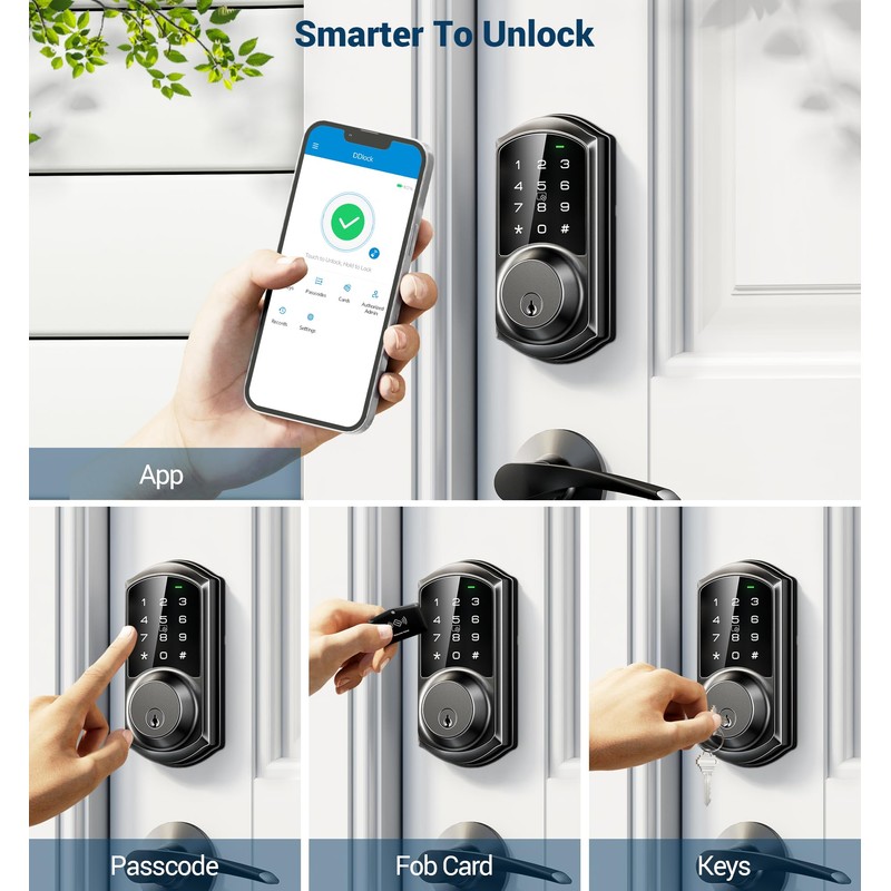 Veise VE06 Smart Deadbolt with App Control, Keyless Entry Smart