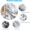 Uiiooazy Marble Shower Curtain for Bathroom Abstract Light Blue Gray