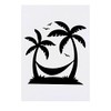 'Hammock & Palm Trees' Temporary Tattoo - Water Resistant, Skin-Safe,