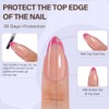 Misssix XBASICTIPS Uñas postizas francesas, 150 unidades, almendra mediana, gel