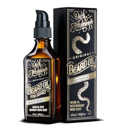 Dick Johnson Bartöl Midnight Musk Duft 50 ml – Bart Öl mit Arganöl, Jojobaöl und Mandelöl – Bartpflege für Männer zur täglichen Anwendung & Bartwachstum – Geschenk für Männer – Made in Finnland