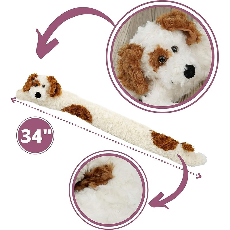 Novelty Dog Cat Design Soft Micro Fleece Draught Draft Excluder
