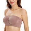 DotVol Women's Seamless Underwired Bandeau Bra, mocha, M
