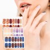 42 Pcs 3 Sheets Nail Stickers Wraps Polish Strips Gradient