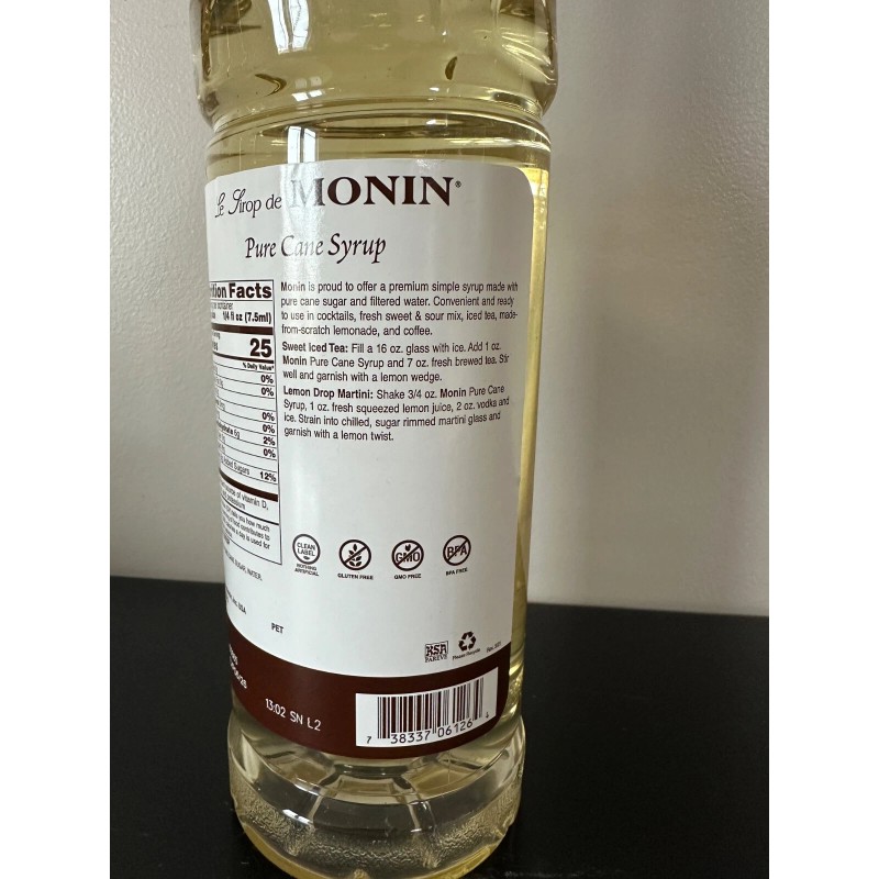 LE SIROP DE MONIN PURE CANE SYRUP UNOPENED BRAND NEW