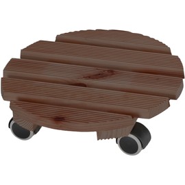 Dörner + Helmer Plant Trolley Lounge Round 30 cm Diameter 75 kg Load Capacity for Sensitive Soil Types Dark Brown