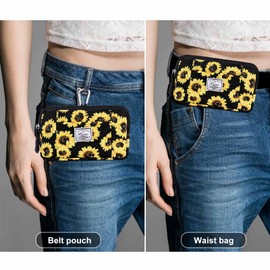 KAMO Multipurpose Canvas Horizontal Smartphone Pouch Cell Phone Holster with Belt Loop Pouch Bag Belt Pouches for Women Cellphone Holster for Women & Men