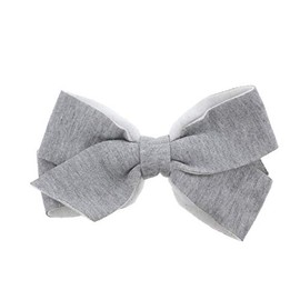 Heather Grey Sweatshirt Fleece Hair Bow Hair Clip Large