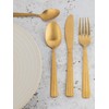 Mikasa Gold Cutlery Set in Gift Box, Stainless Steel, 16