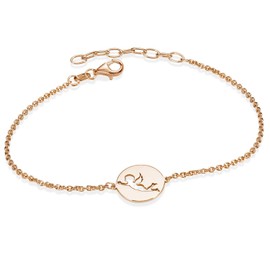 MATERIA by Matthias Wagner Angel Bracelet 925 Silver Women with Pendant in 3 Colours Sa-115, Sterling Silver
