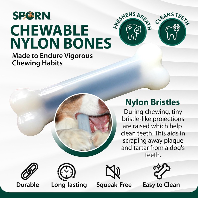 Sporn Marrow Dog Chew Bones for Aggressive Chewers, Jerky Flavor
