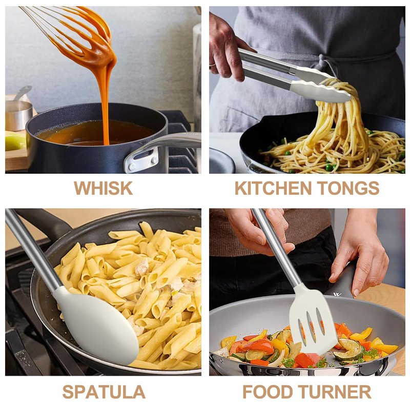 Kitchen Utensils Set-Umite Chef 34 Pcs Silicone Cooking Utensils Set