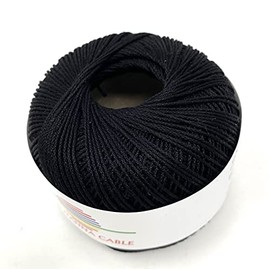 Hanna Cable, 50 g, crochet yarn, filet crochet yarn, 175 m running length, NS2-2.5, (1050 black)