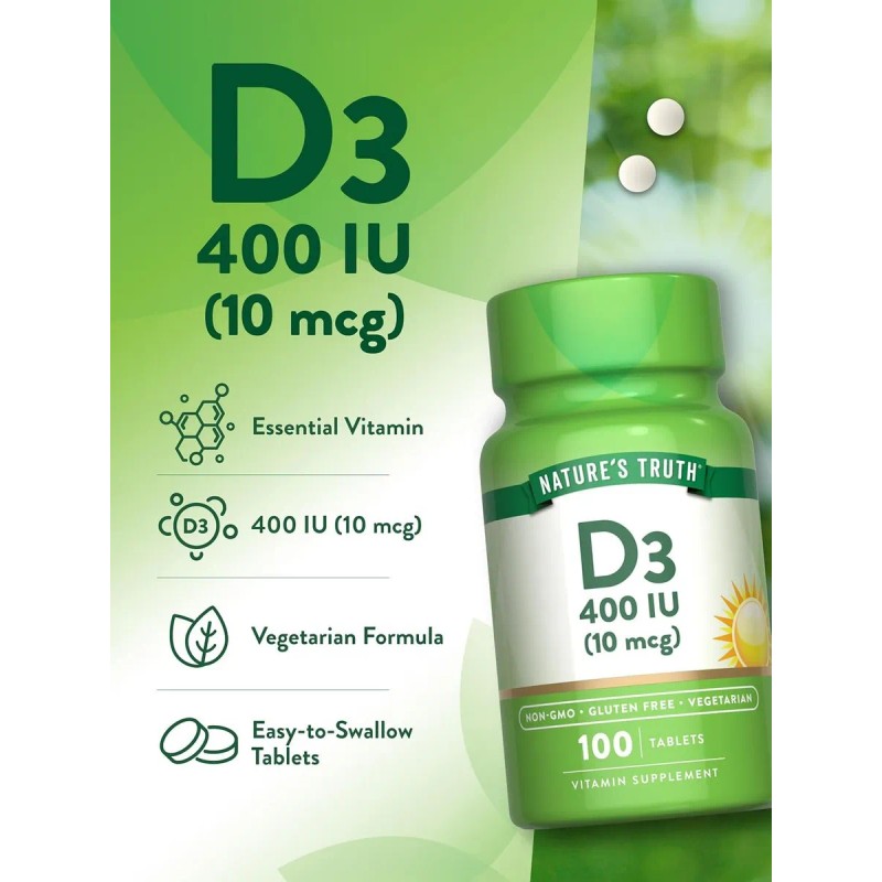 Vitamina 400 Nature Truth 100 Tabletas Sabor Libre Gluten